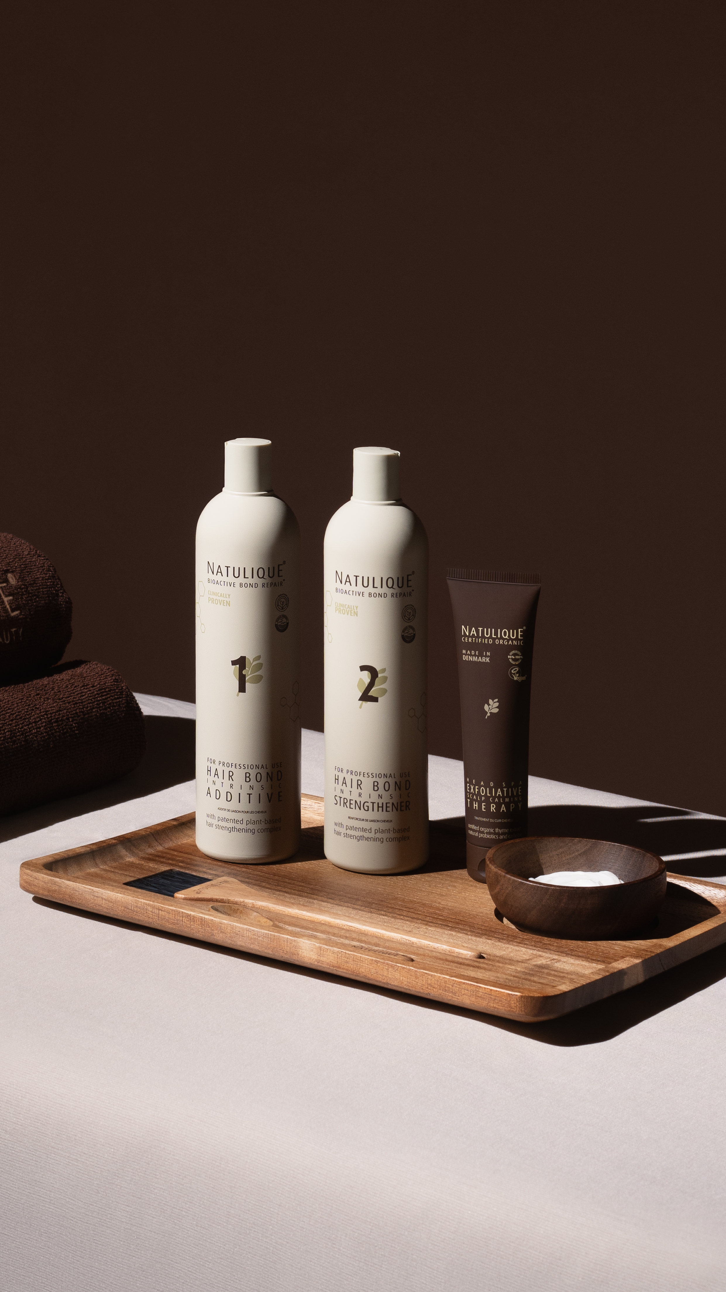 Natulique bioactive bond repair hair treatment products